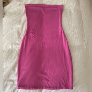Meshki pink strapless mini dress